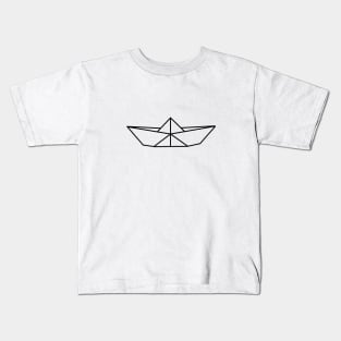 Origami Paper Boat Kids T-Shirt